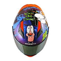 Casco Shaft 582Sp Evo The Cowardly Camaleon Azul Visor Iridium Dorado 3
