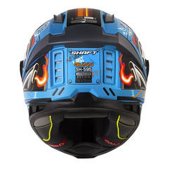 Casco Shaft 595 Gunn Azul Naranja Visor Iridium Morado 3
