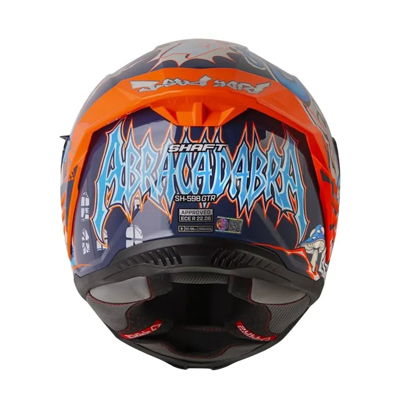 Casco Shaft 598 Gtr Abracadabra Azul Oscuro Visor Iridium Rojo 3