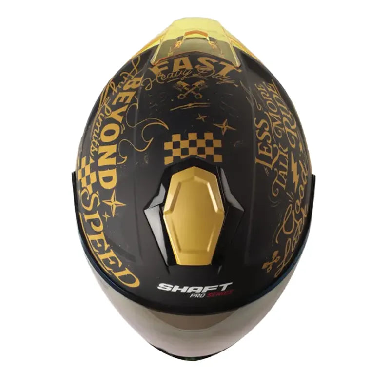 Casco Shaft Pro 240Dv Retrum Negro Dorado Visor Iridium Dorado 2