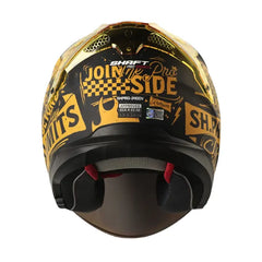 Casco Shaft Pro 240Dv Retrum Negro Dorado Visor Iridium Dorado 3