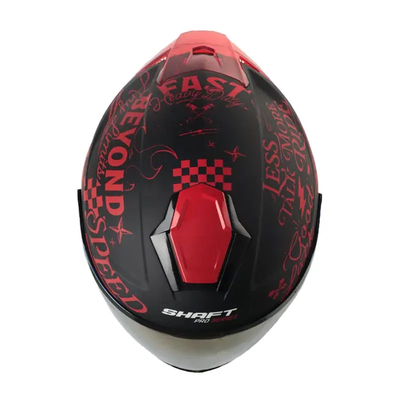 Casco Shaft Pro 240Dv Retrum Negro Rojo Visor Iridium Rojo 2