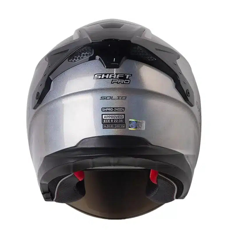 Casco Shaft Pro 240Dv Solid Camaleon Gris Claro Visor Iridium Azul 3