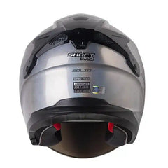 Casco Shaft Pro 240Dv Solid Camaleon Gris Claro Visor Iridium Azul 3