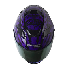 Casco Shaft Pro 606Sp Racing Negro Morado Visor Iridium Morado 2