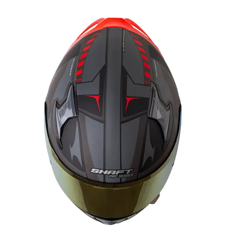 Casco Shaft Pro 612Dv Evo Af087 Gris Oscuro Rojo Visor Iridium Rojo 2