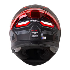 Casco Shaft Pro 612Dv Evo Af087 Gris Oscuro Rojo Visor Iridium Rojo 3
