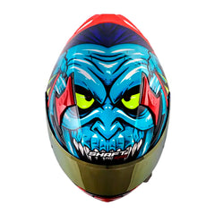 Casco Shaft Pro 612Dv Evo Dracula Negro Rojo Visor Iridium Rojo 2