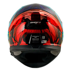 Casco Shaft Pro 612Dv Evo Dracula Negro Rojo Visor Iridium Rojo 3