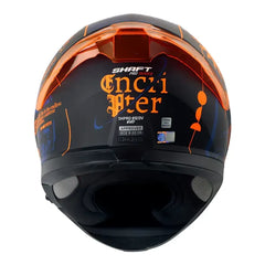 Casco Shaft Pro 612Dv Evo Encripter Negro Naranja Visor Iridium Azul 3