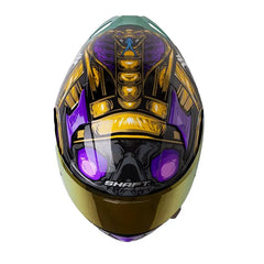 Casco Shaft Pro 612Dv Evo Faraon Negro Morado Visor Iridium Morado 2