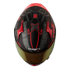 Casco Shaft Pro 612Dv Evo Nomo Negro Rojo Visor Iridium Rojo 2