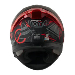 Casco Shaft Pro 612Dv Evo Nomo Negro Rojo Visor Iridium Rojo 3