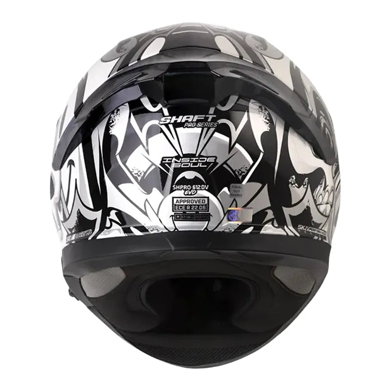 Casco Shaft Pro 612Dv Inside Soul Blanco Visor Iridium Azul 3