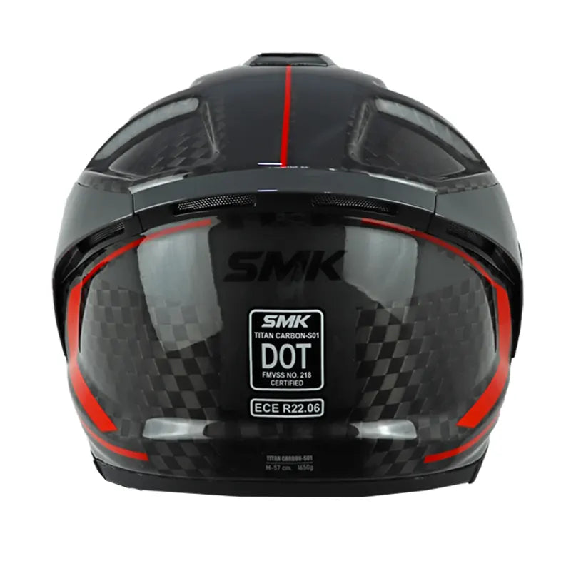 Casco Smk T-Car Nero Gp Negro Rojo 3