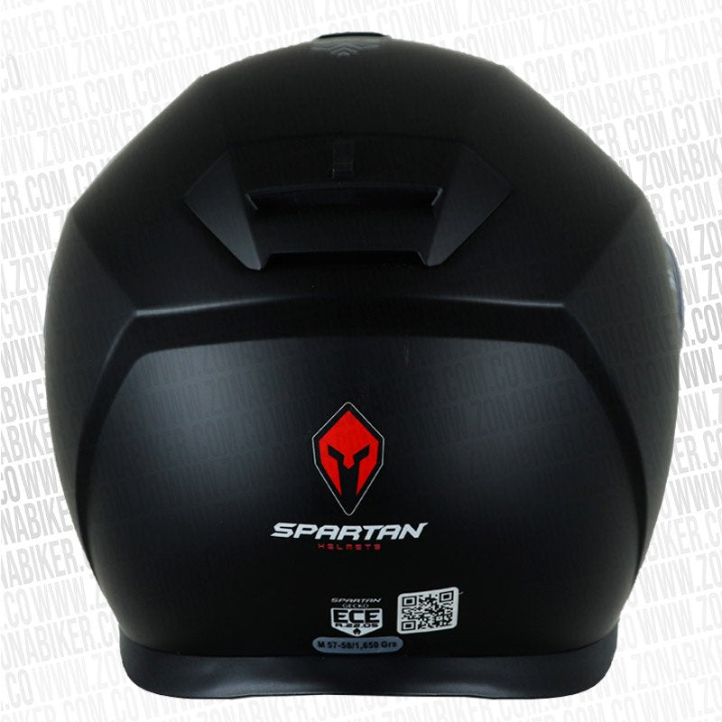 Casco Spartan Gecko Sv Solid Negro