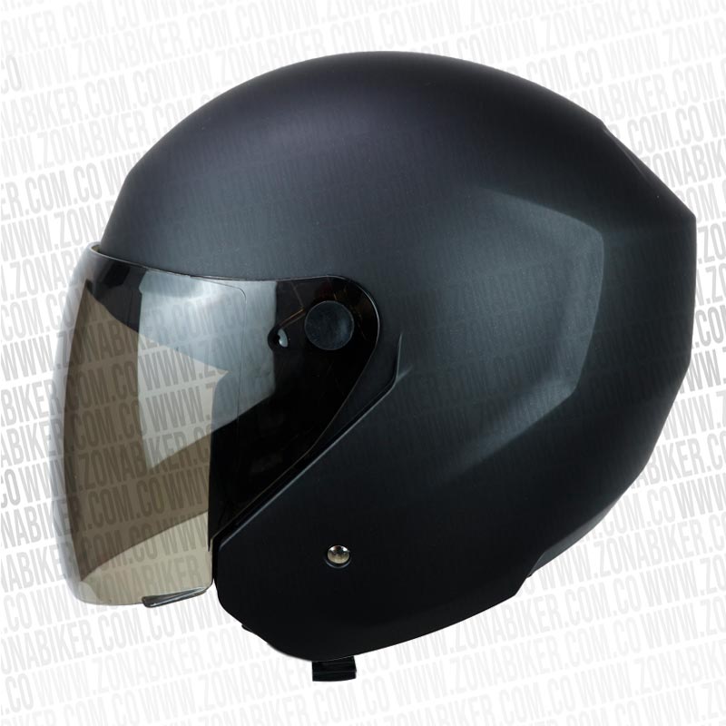 Casco Tech T10 Plano Negro Visor Smoke 1