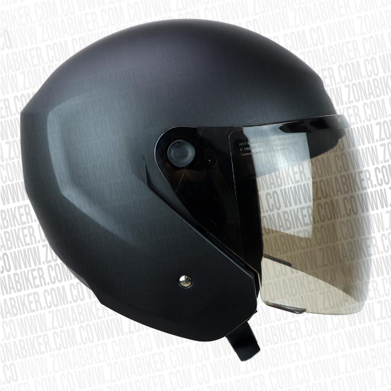 Casco Tech T10 Plano Negro Visor Smoke 2
