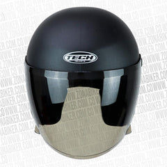 Casco Tech T10 Plano Negro Visor Smoke 3