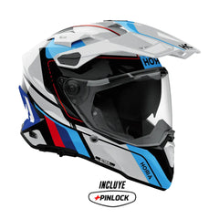 Casco Airoh Commander 2 Skip Blanco Rojo Azul