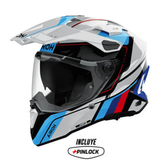 Casco Airoh Commander 2 Skip Blanco Rojo Azul