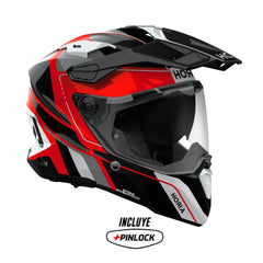Casco Airoh Commander 2 Skip Rojo Gris Negro