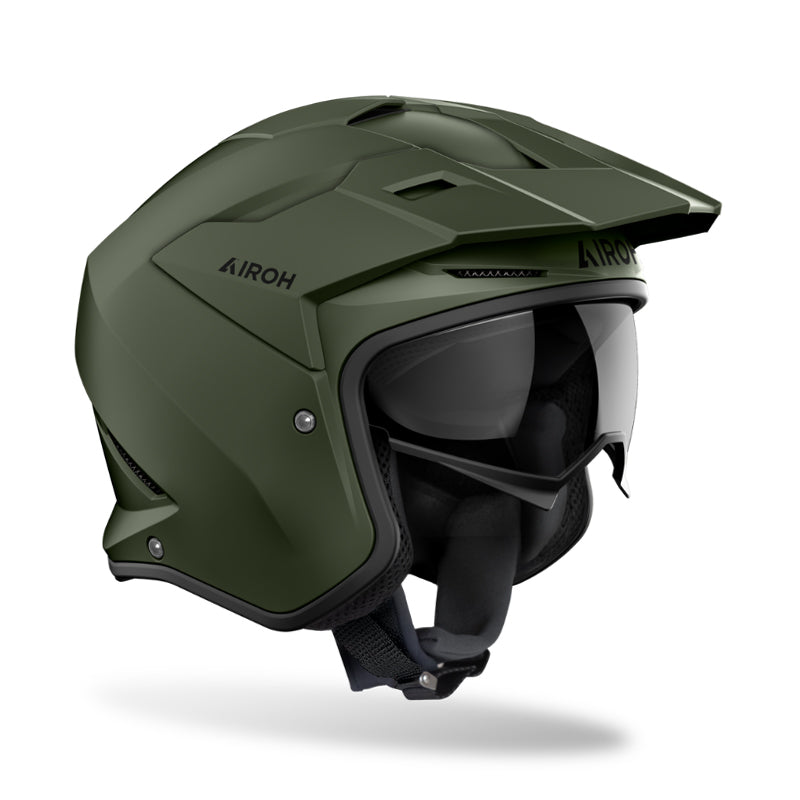 Casco Airoh Jet Kombakt Verde Militar