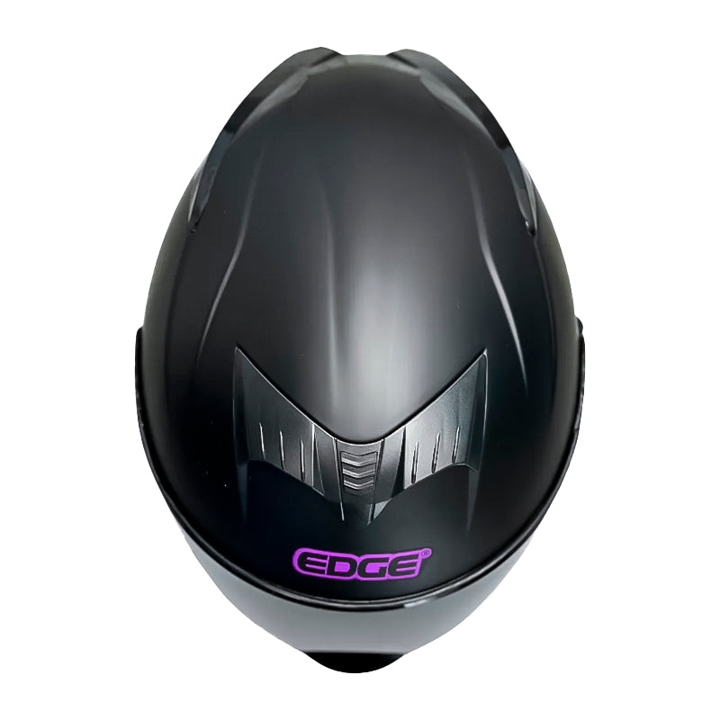 Casco Edge Racer Solid Negro Morado