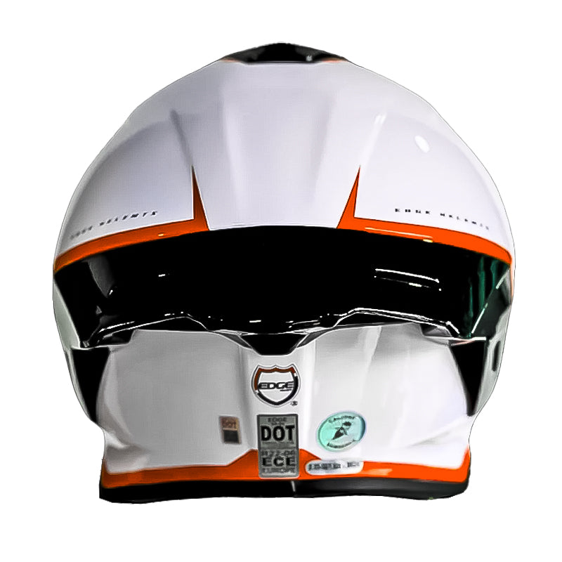 Casco Edge Shanghai Rush Blanco Naranja