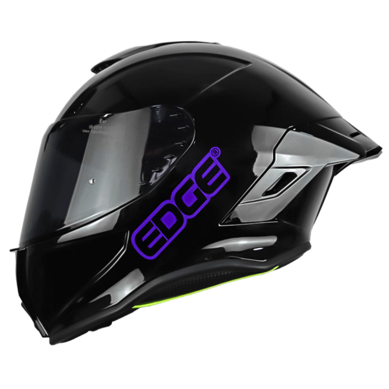 Casco Edge Shanghai Solid Negro Morado