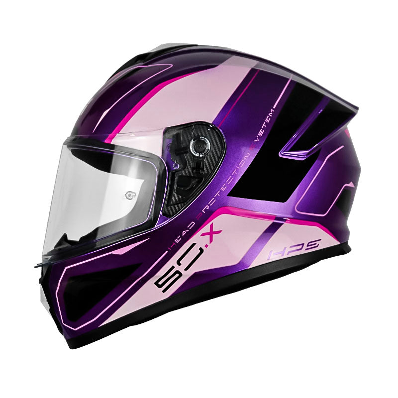 Casco Givi H50x Stunt Purpura Blanco Fucsia Negro