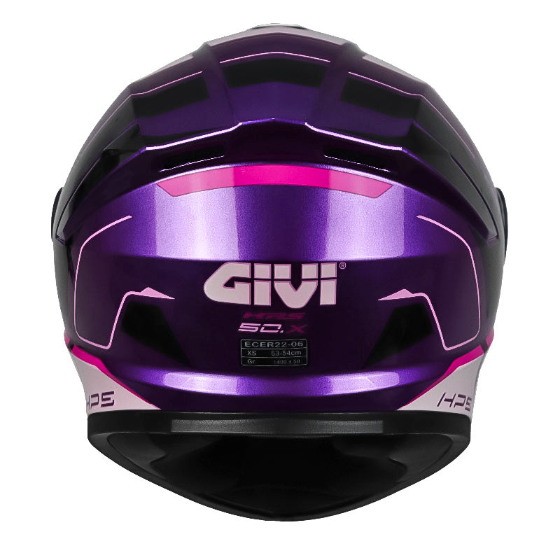 Casco Givi H50x Stunt Purpura Blanco Fucsia Negro