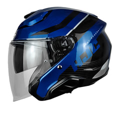 Casco Hjc F31 Naby Mc2 Azul Negro