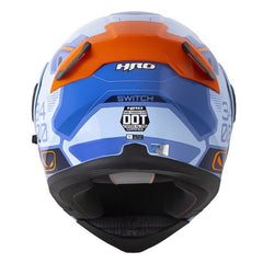 Casco Hro 3400Dv Evo Switch Azul Visor Iridium Rojo