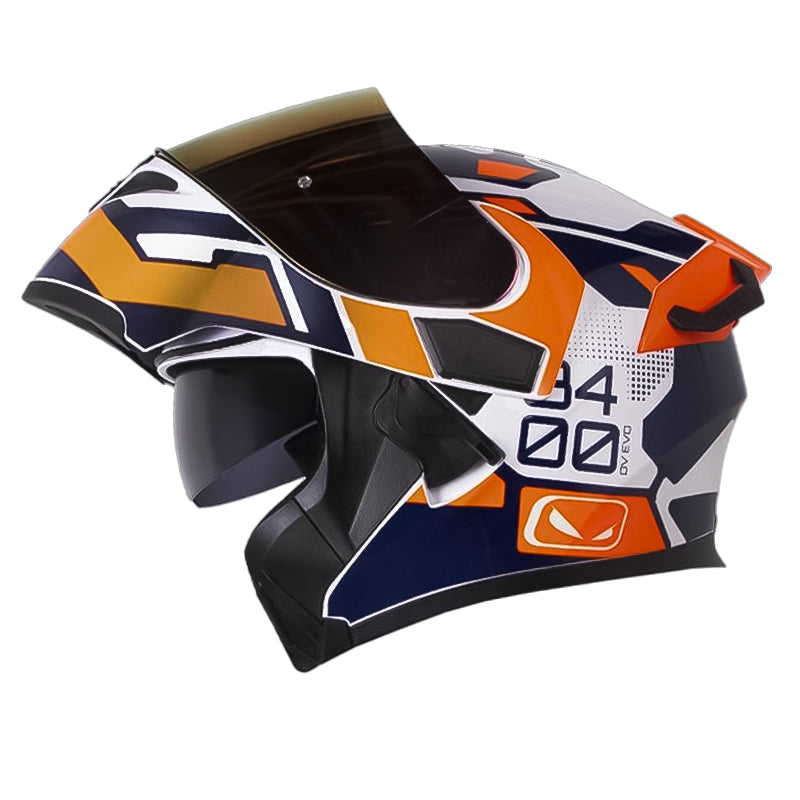 Casco Hro 3400Dv Evo Switch Blanco Naranja Neon Iridium Rojo