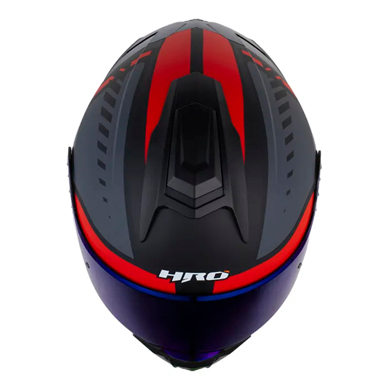 Casco Hro 3480Dv Evo Duality Negro Rojo Visor Iridium Azul