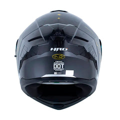 Casco Hro 3480Dv Evo Fire Cat Gris Negro Visor Iridium Dorado