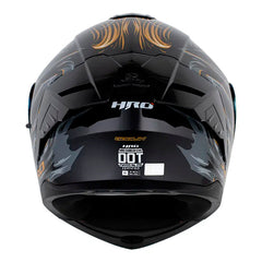 Casco Hro 3480Dv Evo Goblin Negro Dorado Visor Iridium Dorado