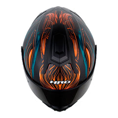 Casco Hro 3480Dv Evo Goblin Negro Naranja Visor Smoke