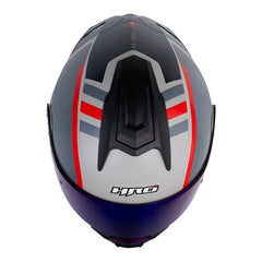 Casco Hro 3480Dv Evo Oblivion Gris Naranja Neon Visor Iridium Azul