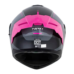 Casco Hro 3480Dv Evo Oblivion Gris Oscuro Fucsia Visor Iridium Morado