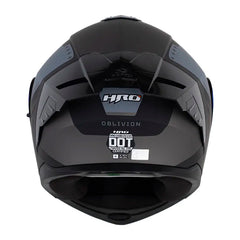 Casco Hro 3480Dv Evo Oblivion Negro Gris Visor Iridium Azul
