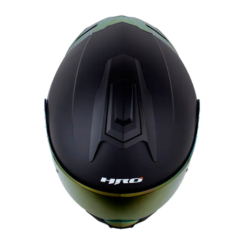 Casco Hro 3480Dv Evo Solid V2 Negro Fucsia Visor Iridium Morado