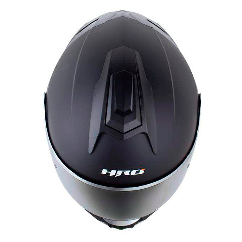 Casco Hro 3480Dv Evo Solid V2 Negro Gris Visor Iridium Silver