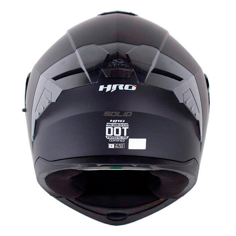 Casco Hro 3480Dv Evo Solid V2 Negro Gris Visor Iridium Silver