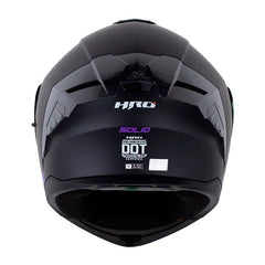 Casco Hro 3480Dv Evo Solid V2 Negro Morado Visor Iridium Morado