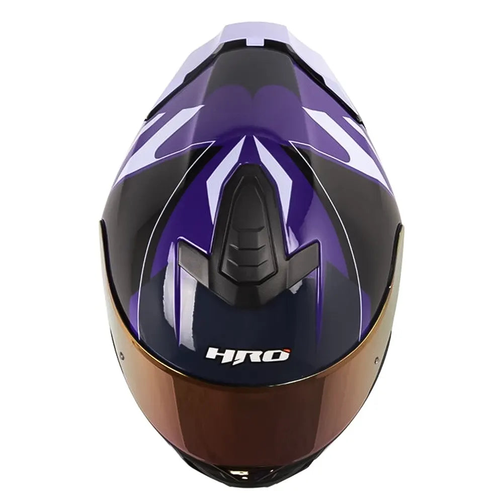 Casco Hro 506Sp Mariok Azul Oscuro Morado Visor Iridium Morado