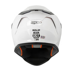Casco Hro 506Sp Solid Blanco Negro Visor Iridium Azul
