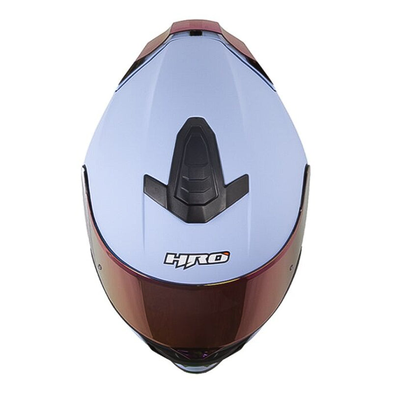 Casco Hro 506Sp Solid Morado Blanco Visor Iridium Morado