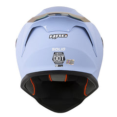 Casco Hro 506Sp Solid Morado Blanco Visor Iridium Morado